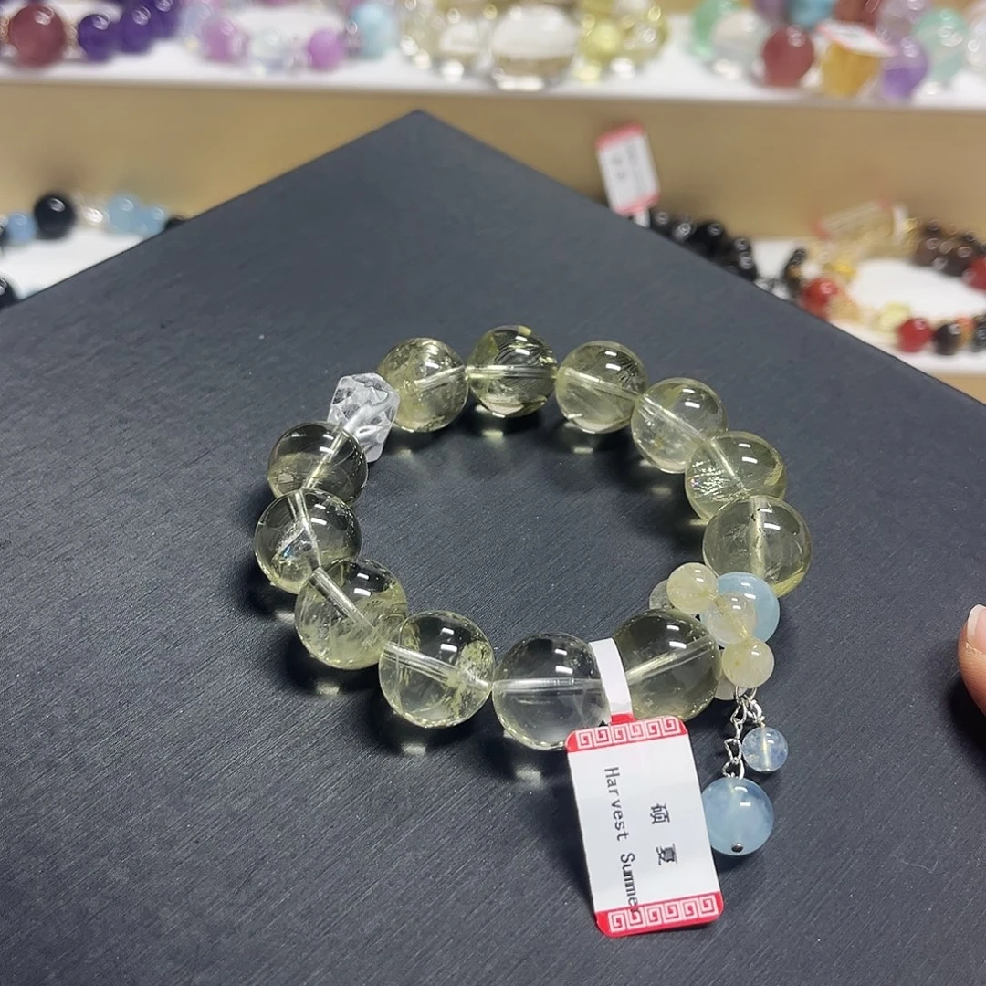 未镶嵌手链水晶黄水晶设计款手串