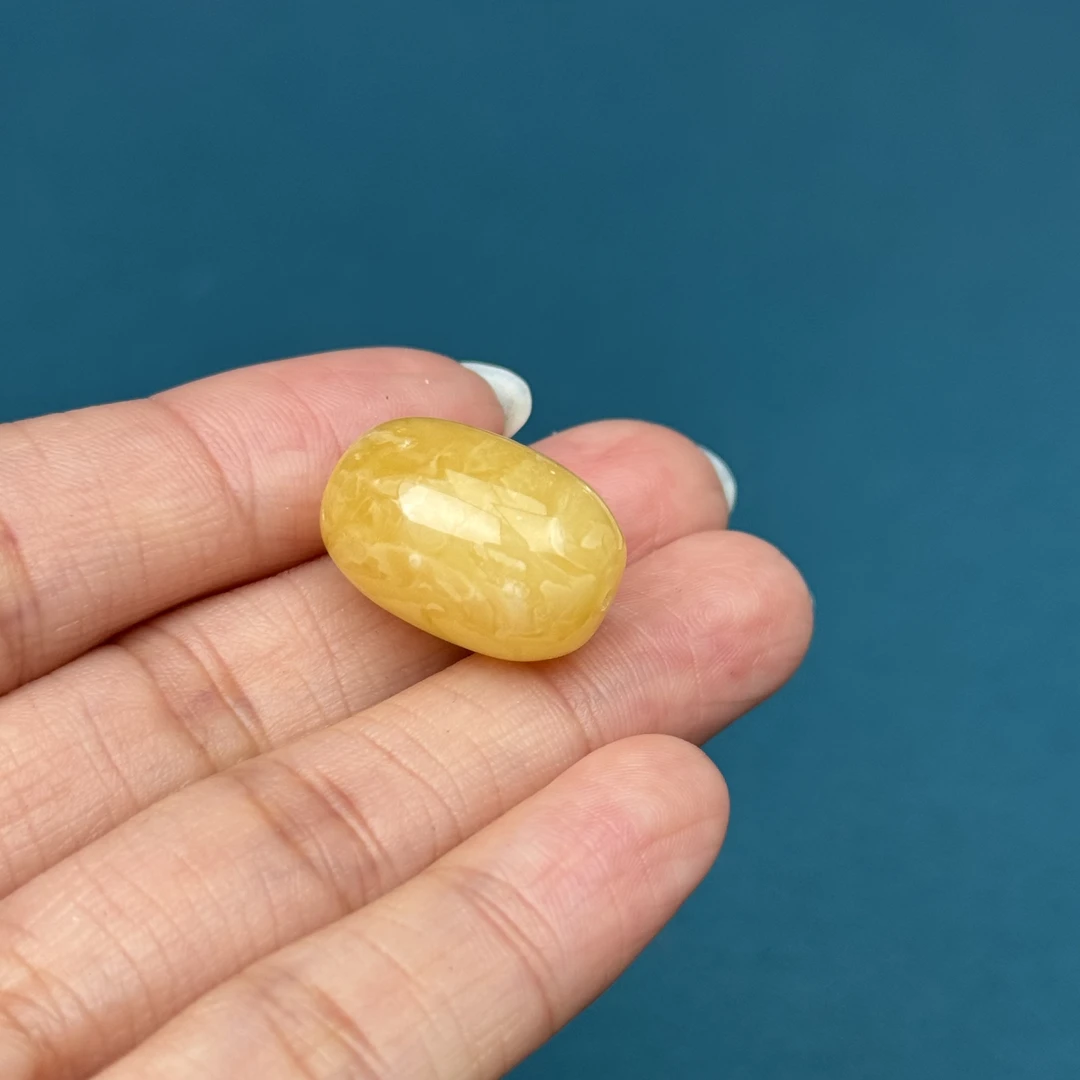 Y5043天然原矿蜜蜡 妖花桶珠14x20mm 2.2克抖音基地质检发货