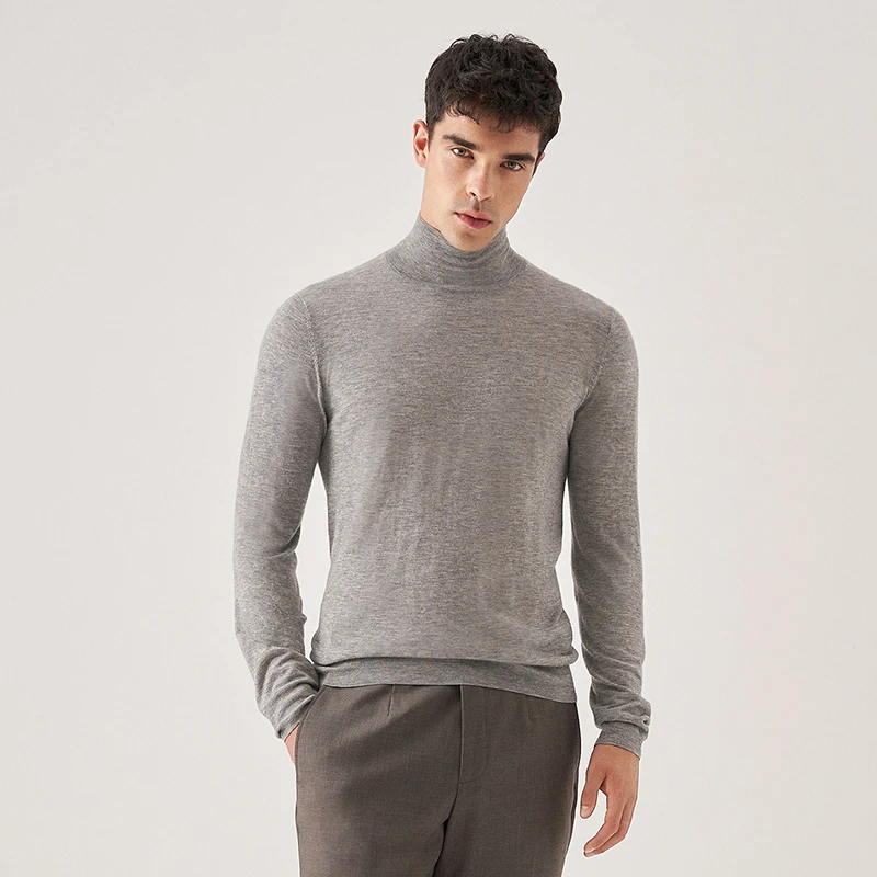 di kangra/德凯佳男士100支单面高领休闲羊绒衫S21-1744