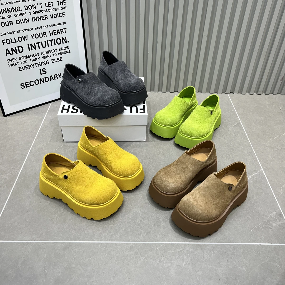 时尚百搭夏季春季单鞋厚底韩版圆头松糕底