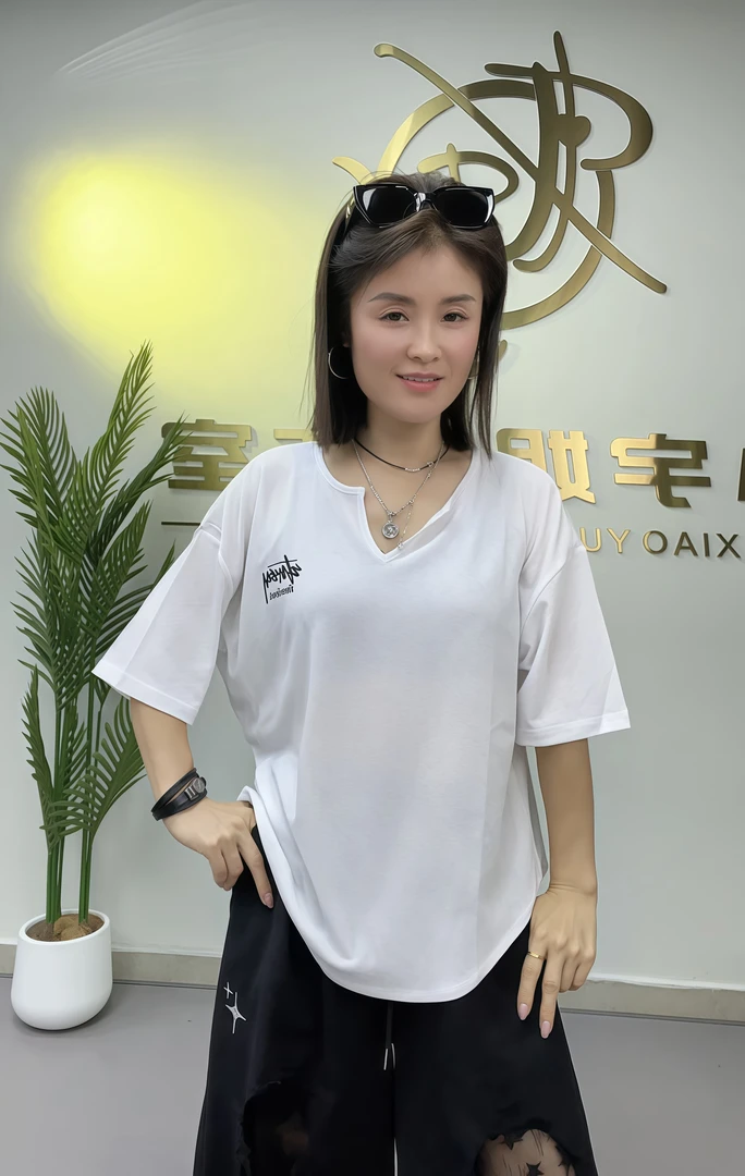 Bei2526袖T恤宽松显瘦慵懒跳舞上衣女夏欧美辣妹风爵士舞穿搭