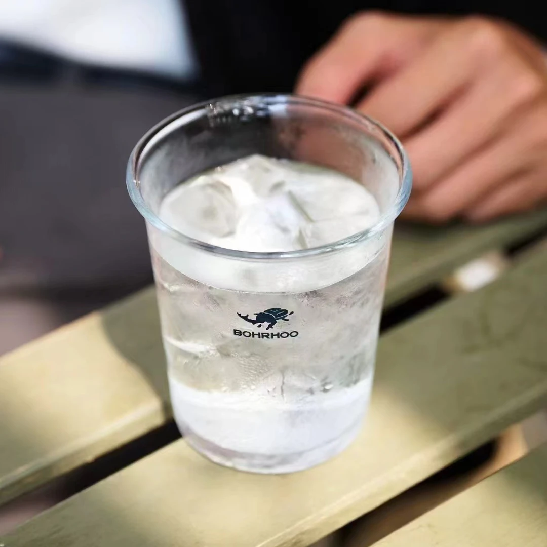 BOHRHOO25AW「350ML容量」玻璃材质独角仙图案品牌定制精致水杯