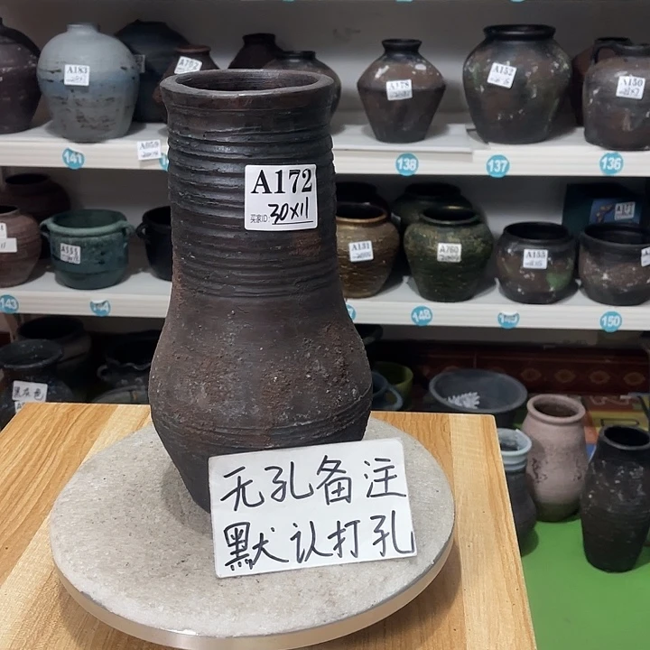 红陶手工制作工艺花盆