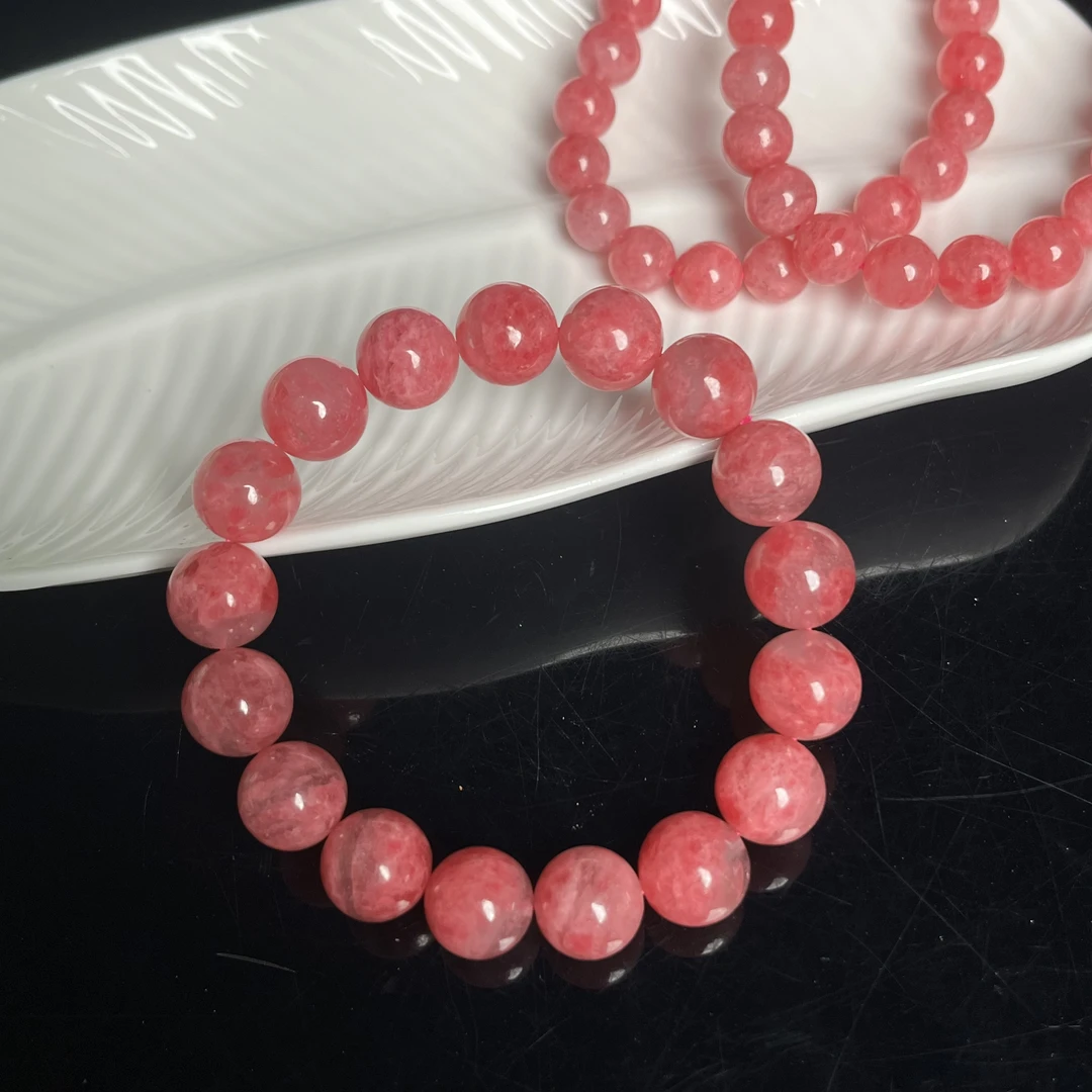 天然辰砂含辰砂樱花雨蔷薇手串A3001多样性发其一