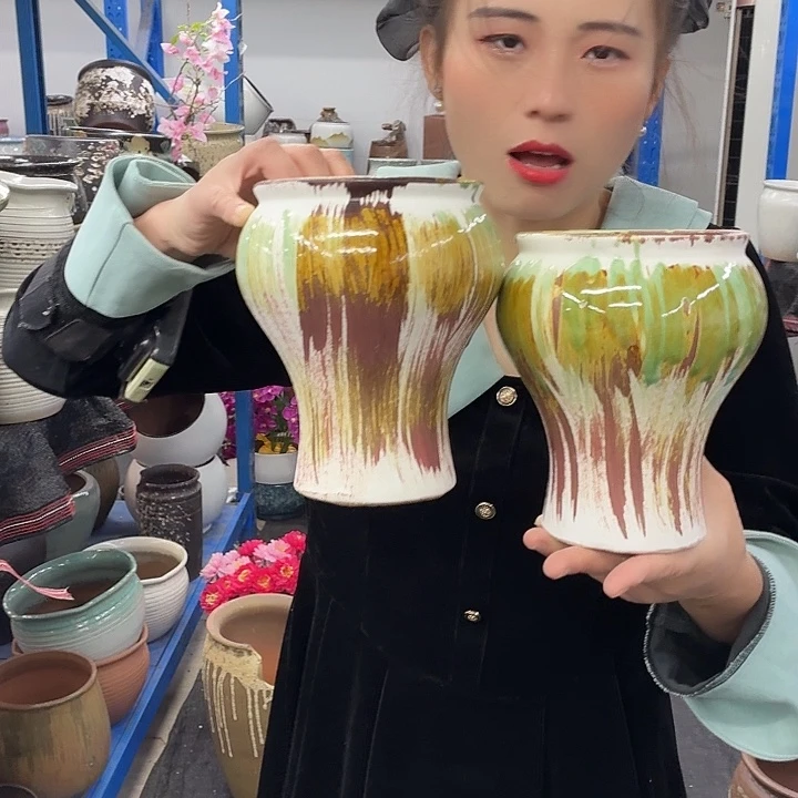 12×17 -粗陶花盆有孔-买买买