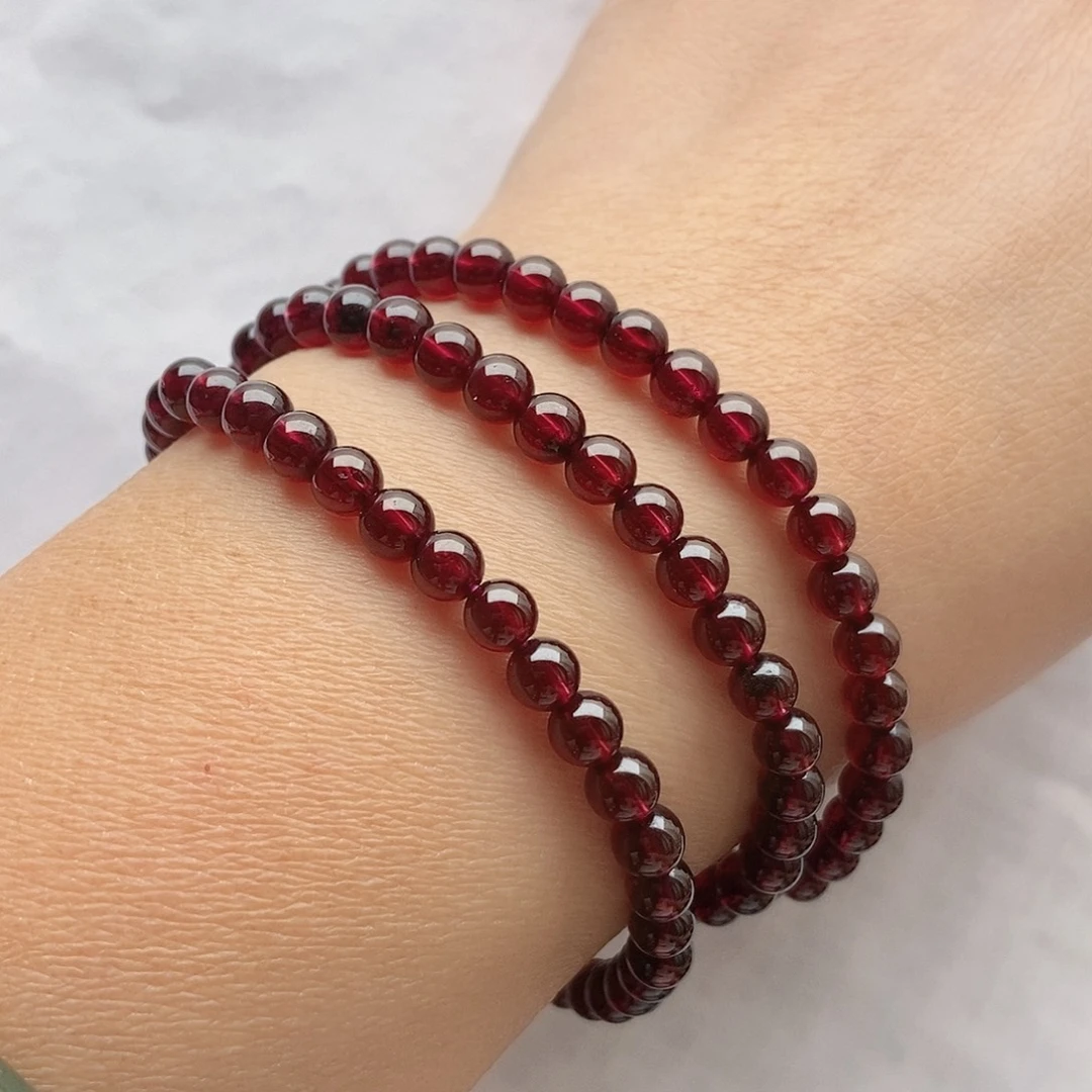 石榴石未镶嵌手链5.0福利