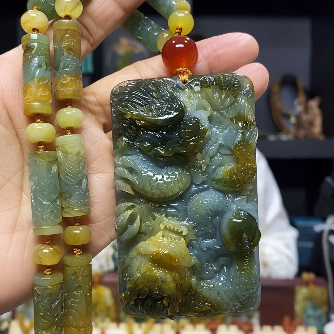 未镶嵌岫玉挂件吊坠