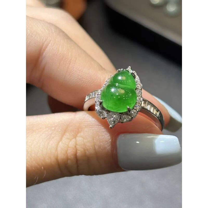 天然A货翡翠HCH08葫芦戒指多样性发一
