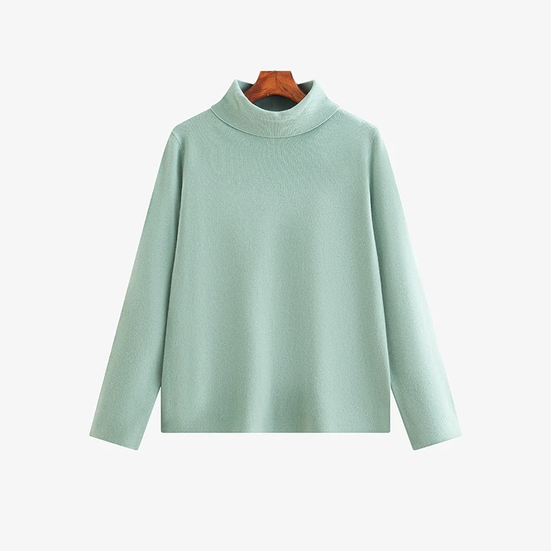 伊馨大码女装外穿内搭高领毛衣女百搭上衣2025冬胖mm打底针织衫