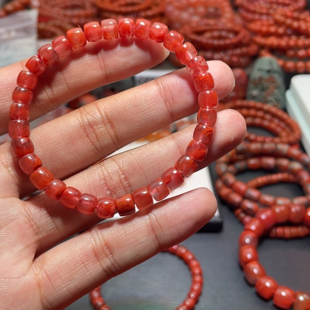 南红玛瑙手链未镶嵌