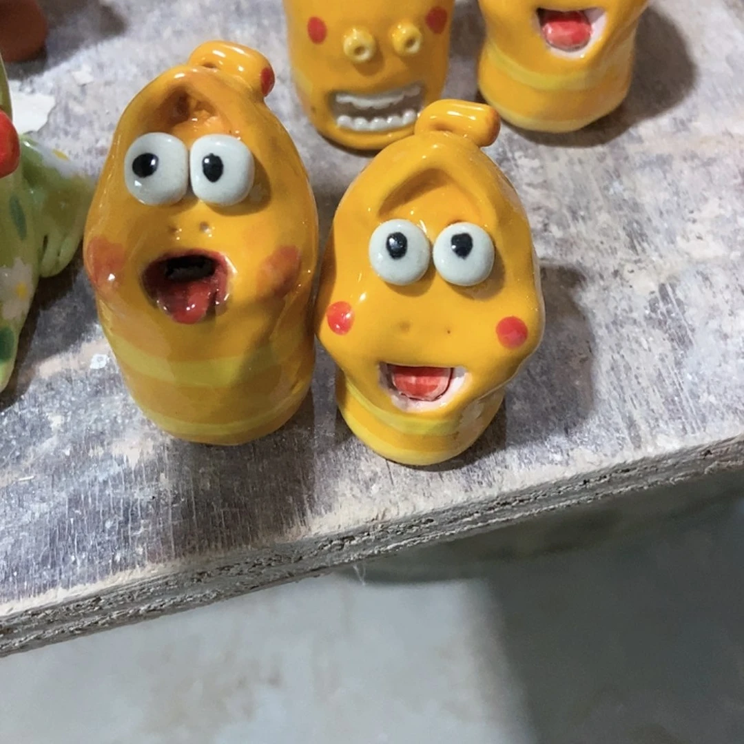 摆件蓉*直播间手工抽象陶瓷摆件