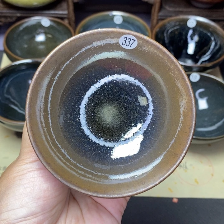 茶盏建窑建盏主人杯磨底微瑕
