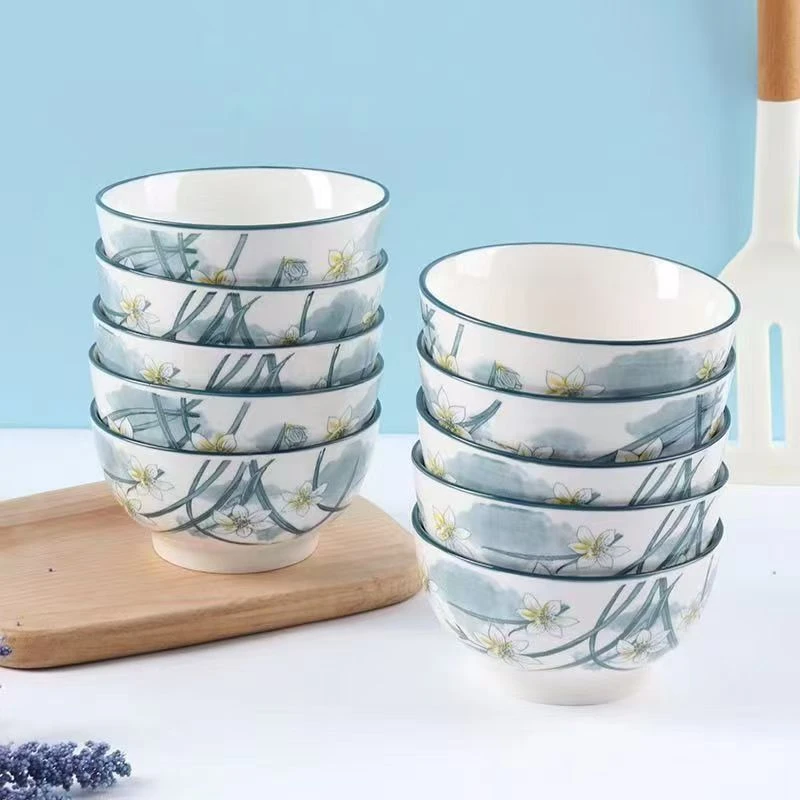 水仙花米饭碗4.5英寸8个装，有问题联系客服补发