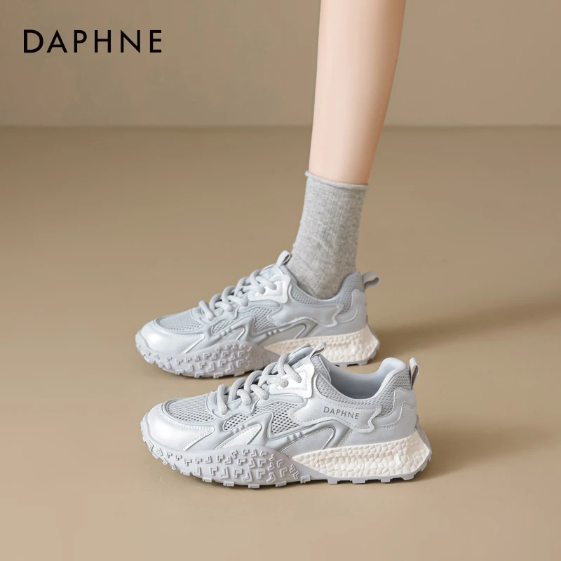 达芙妮新款薄款网面阿甘鞋25夏季透气软底德训运动鞋百搭休闲鞋女
