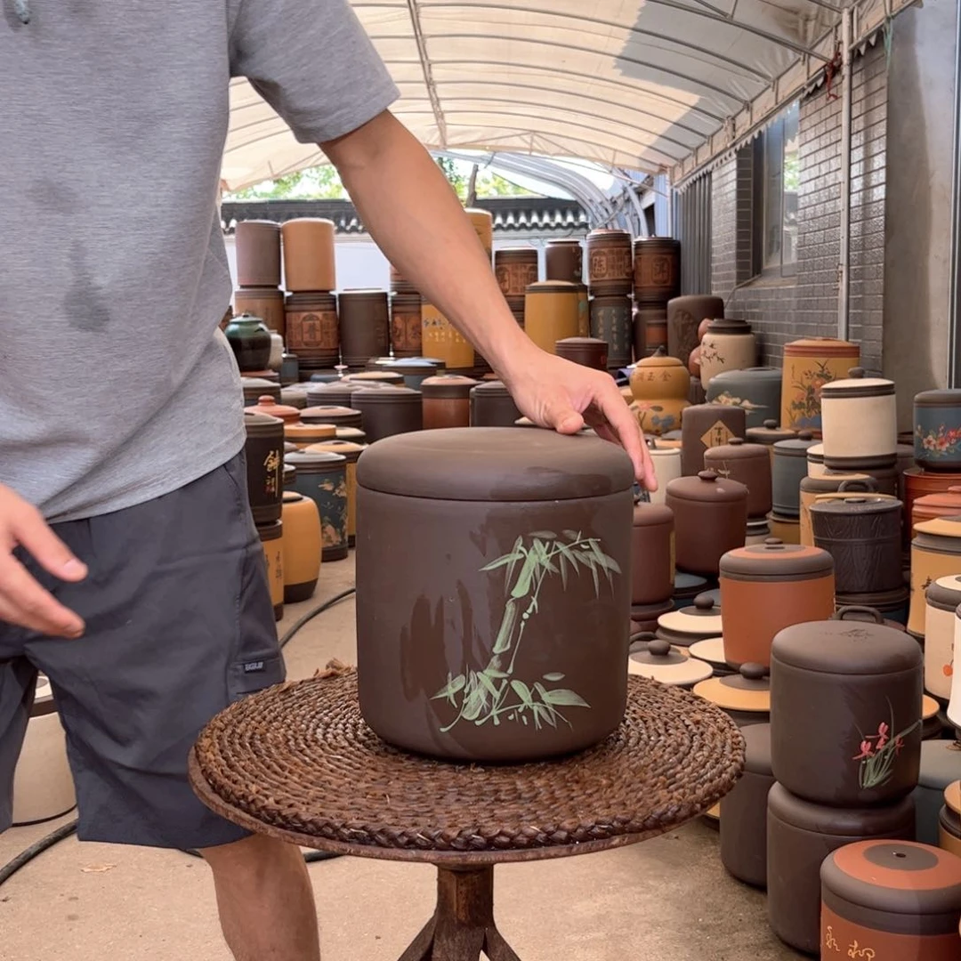 紫砂茶叶罐9并茶叶罐