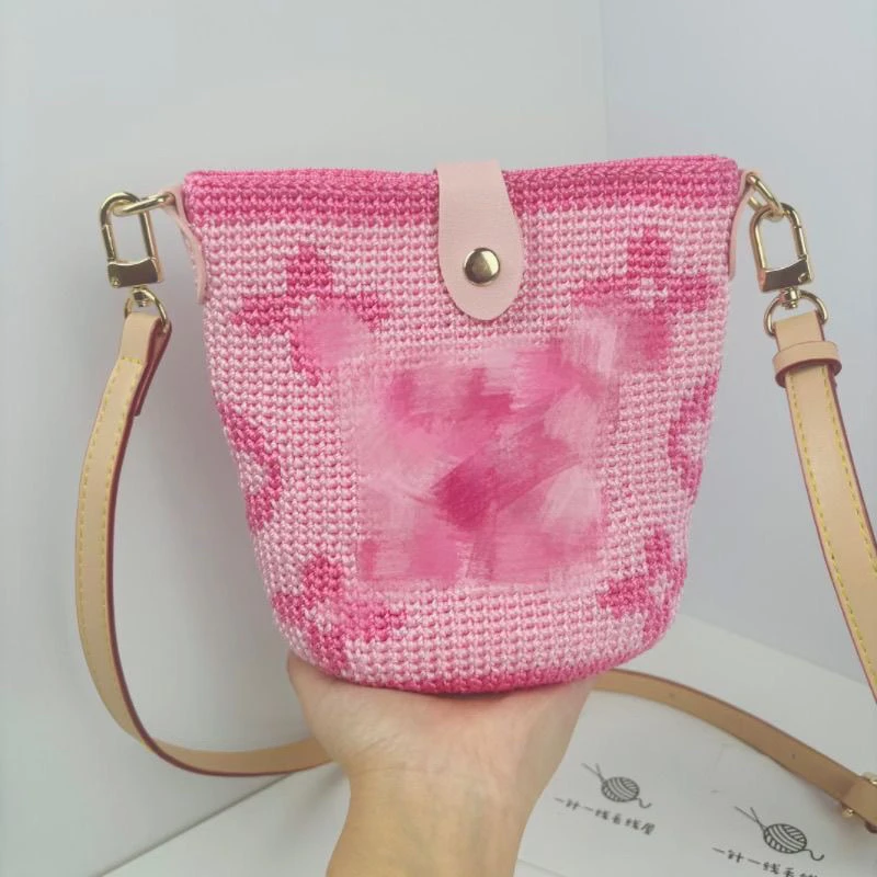 DIY编织材料包百搭时尚薯条包材料包送视频图解