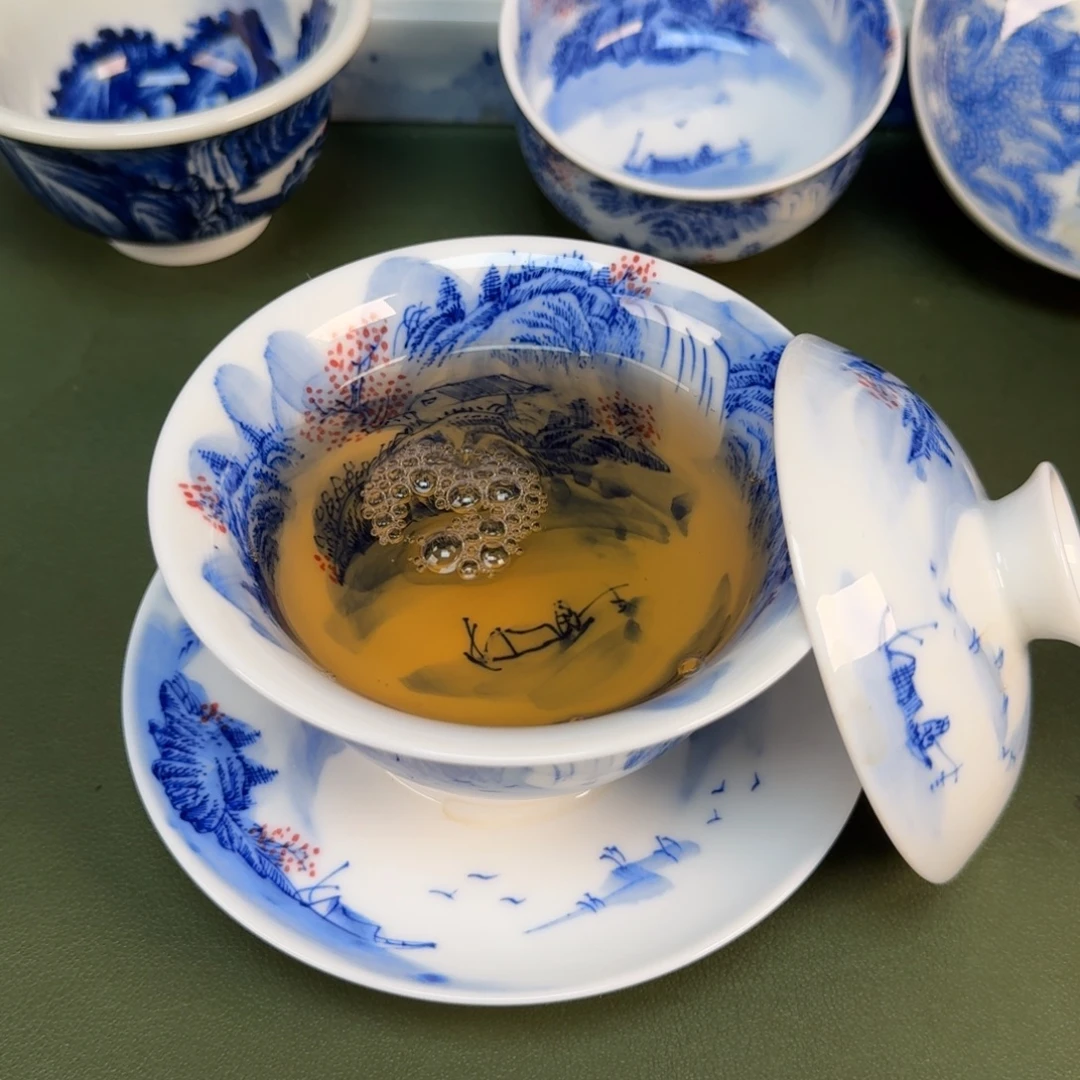 景德镇纯水绘茶具圆圆221