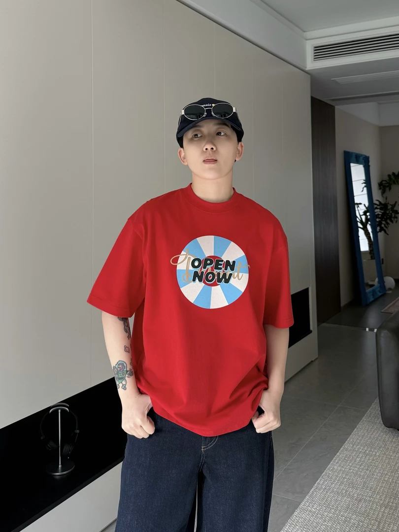 DNOCAT“命运的齿轮”新疆长绒棉小领口设计短袖T恤