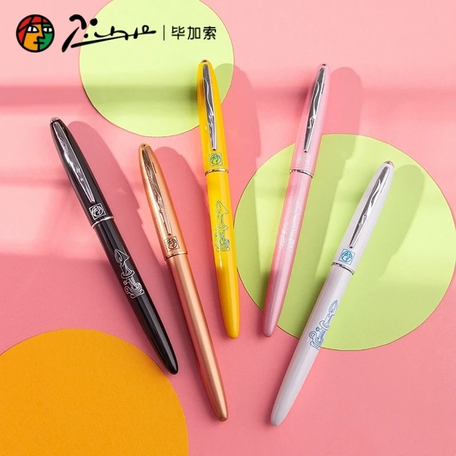 正品pimio毕加索铱金钢笔606黑色金色男女三四年级小学生成人练
