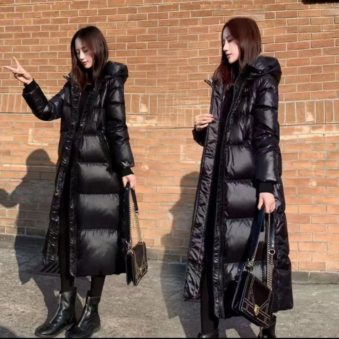 加厚宽松型免烫宽松棉服女过膝冬季不起球棉衣长款