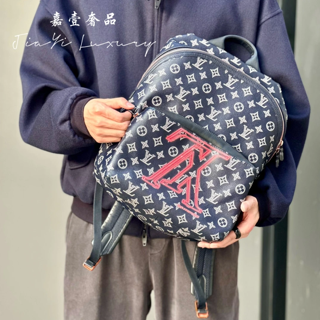 嘉壹/99新(6474)Lv路易威登 Apollo倒Logo经典老花 书包双肩包
