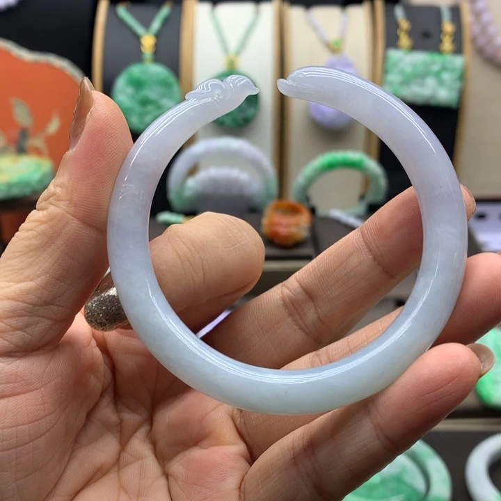 翡翠未镶嵌手链翡翠手镯圈口55.5