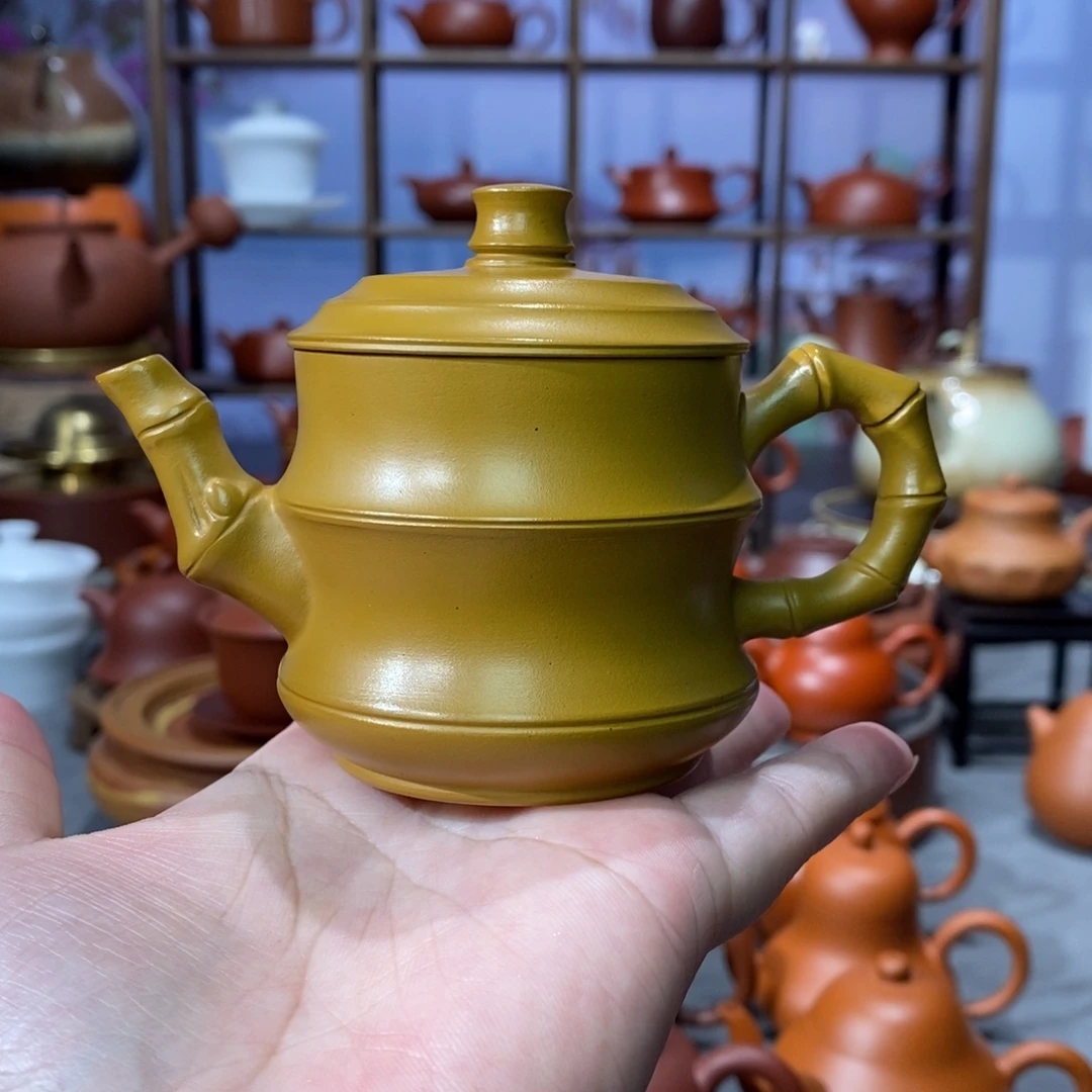 茶壶紫砂吴炫杰段泥竹节壶110120