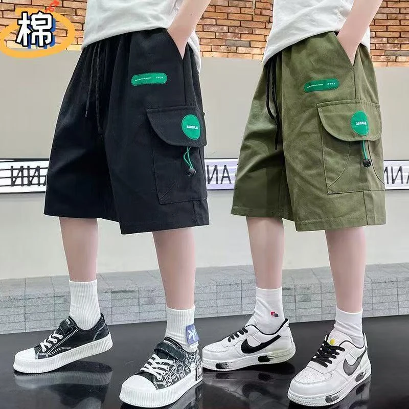 男童短裤夏季斜纹棉2025新款儿童运动裤子夏款大童夏装男孩中裤