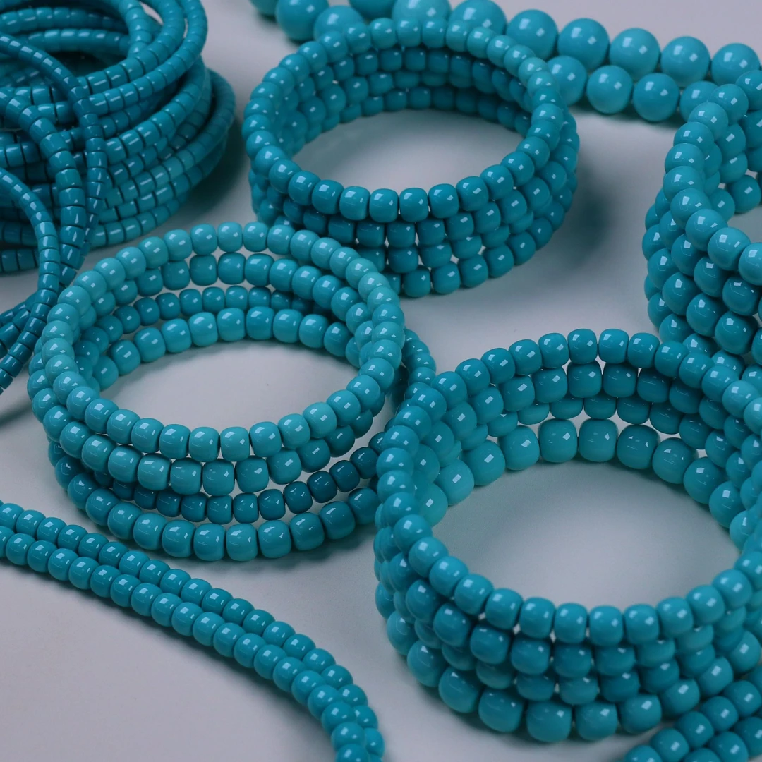 jiang long/江龍原矿高瓷绿松石男士女士老型手串手链无水油天然