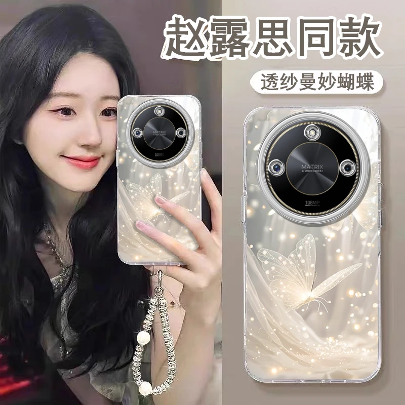 【带镜头膜】适用荣耀X70手机壳唯美蝴蝶X60Pro创意X60Pro手机套