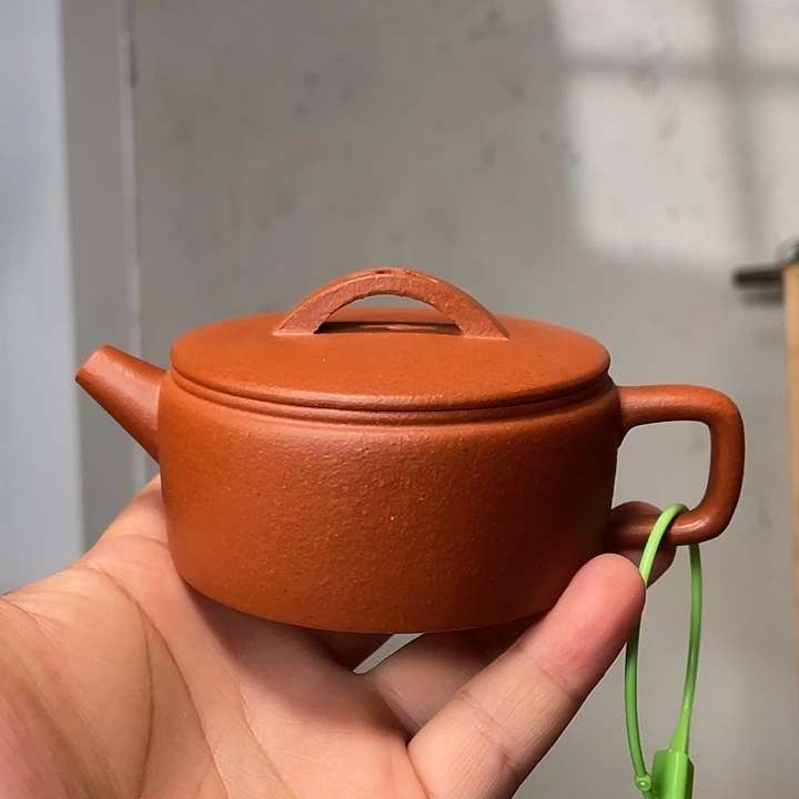 茶壶紫砂生砂生料红泥汉瓦160cc