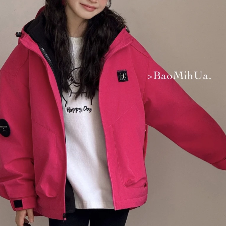 8052童装三合一抓绒冲锋衣