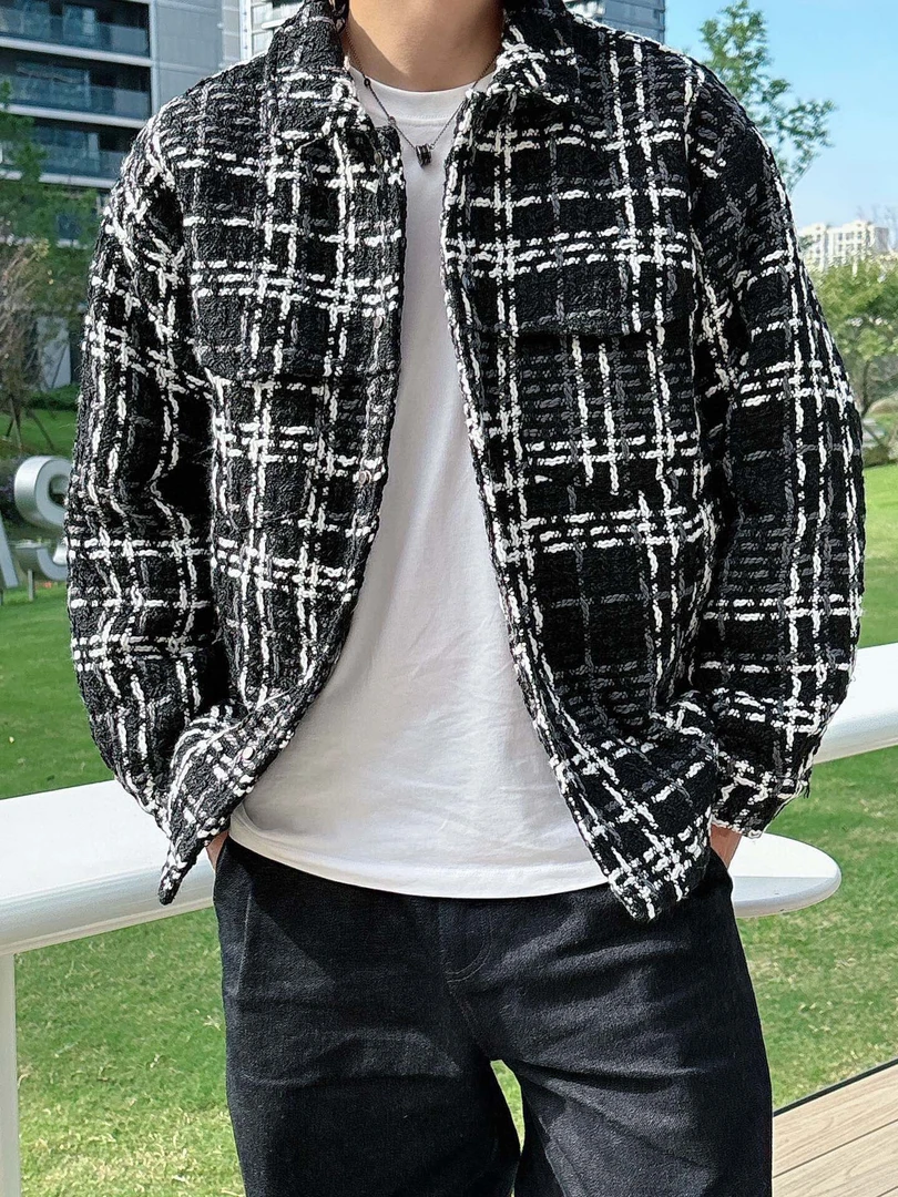 【九亿】千鸟格系列90白鸭绒羽绒服时尚轻奢情侣百搭保暖网红洋气