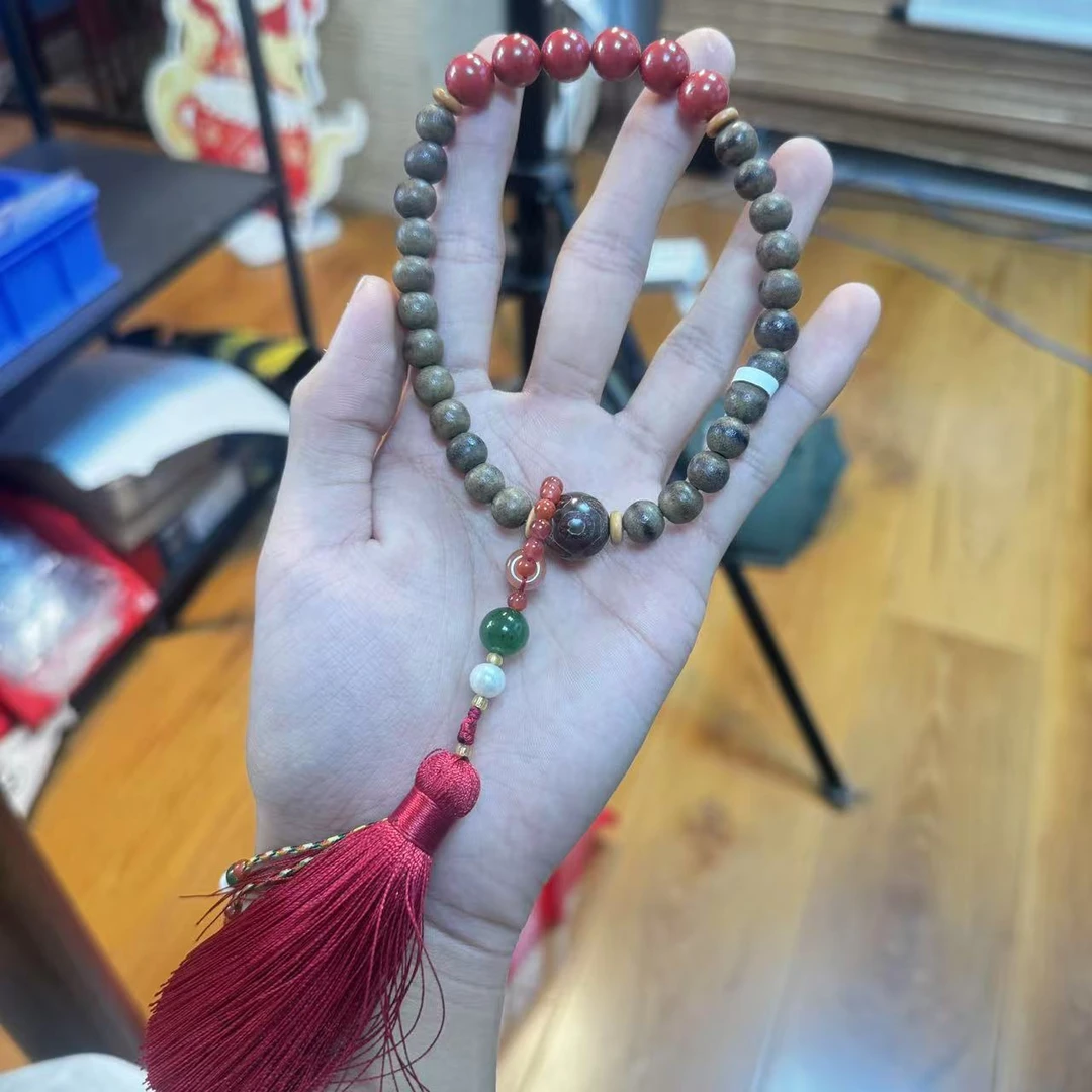 天然辰砂【德巧家】朱砂手持原创设计流苏车挂包挂