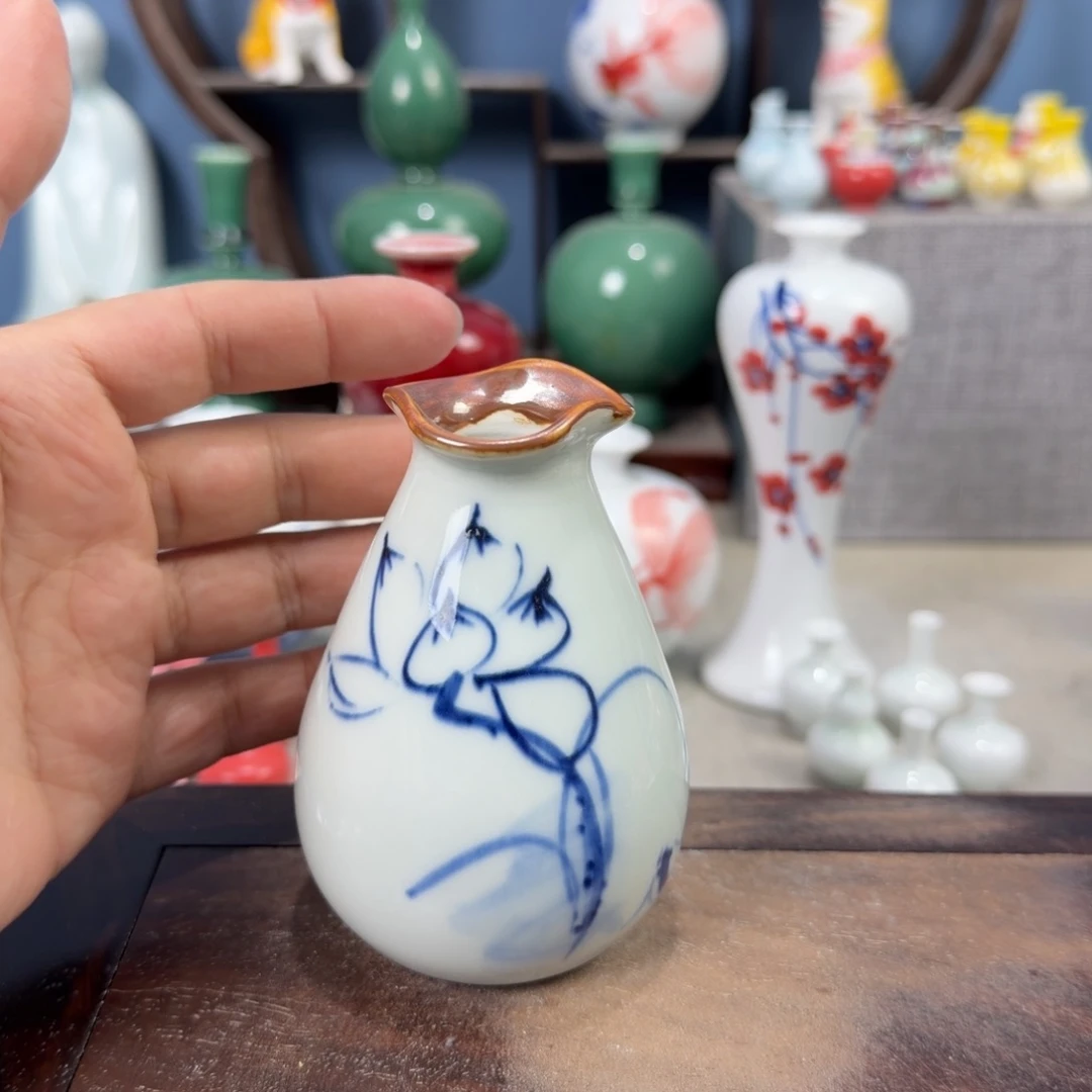 陶瓷手工小花器摆件