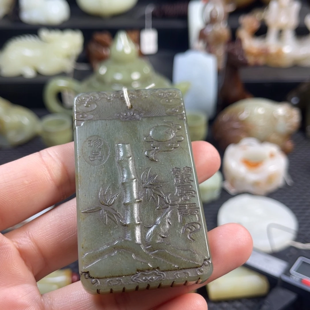 和田玉未镶嵌挂件东*