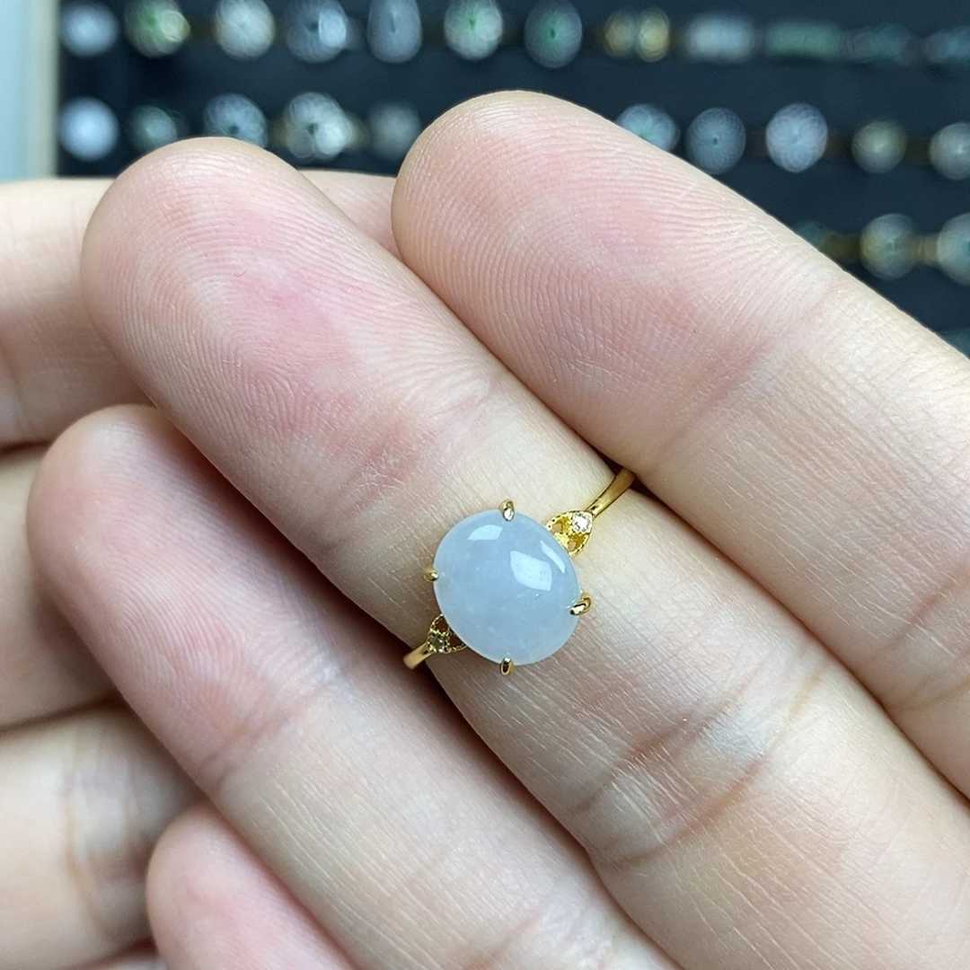 翡翠银S925镶嵌戒指