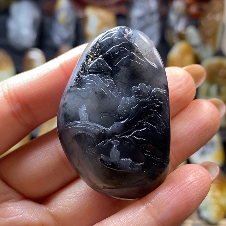 和田玉未镶嵌挂件