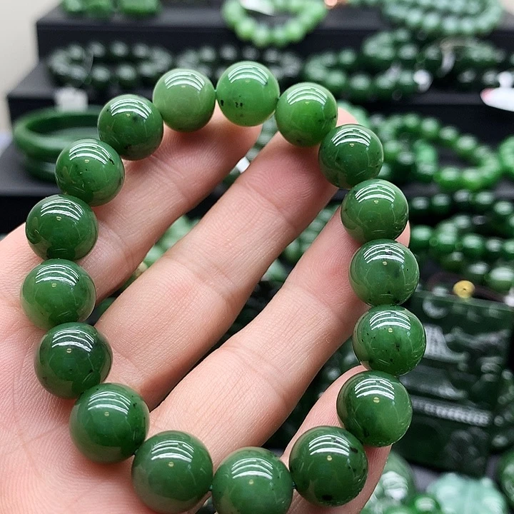 手链未镶嵌和田玉（碧玉）