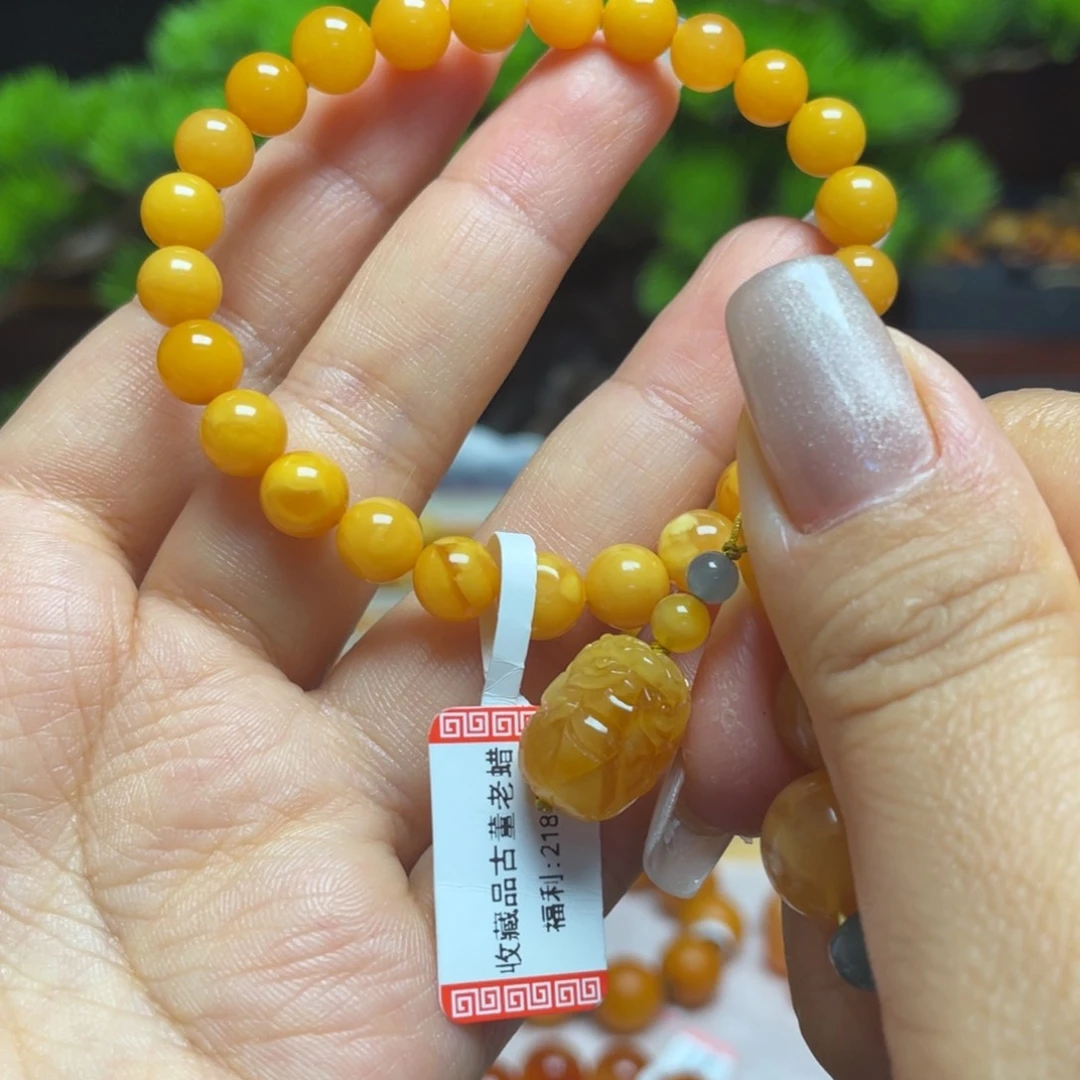 未镶嵌蜜蜡手链手串