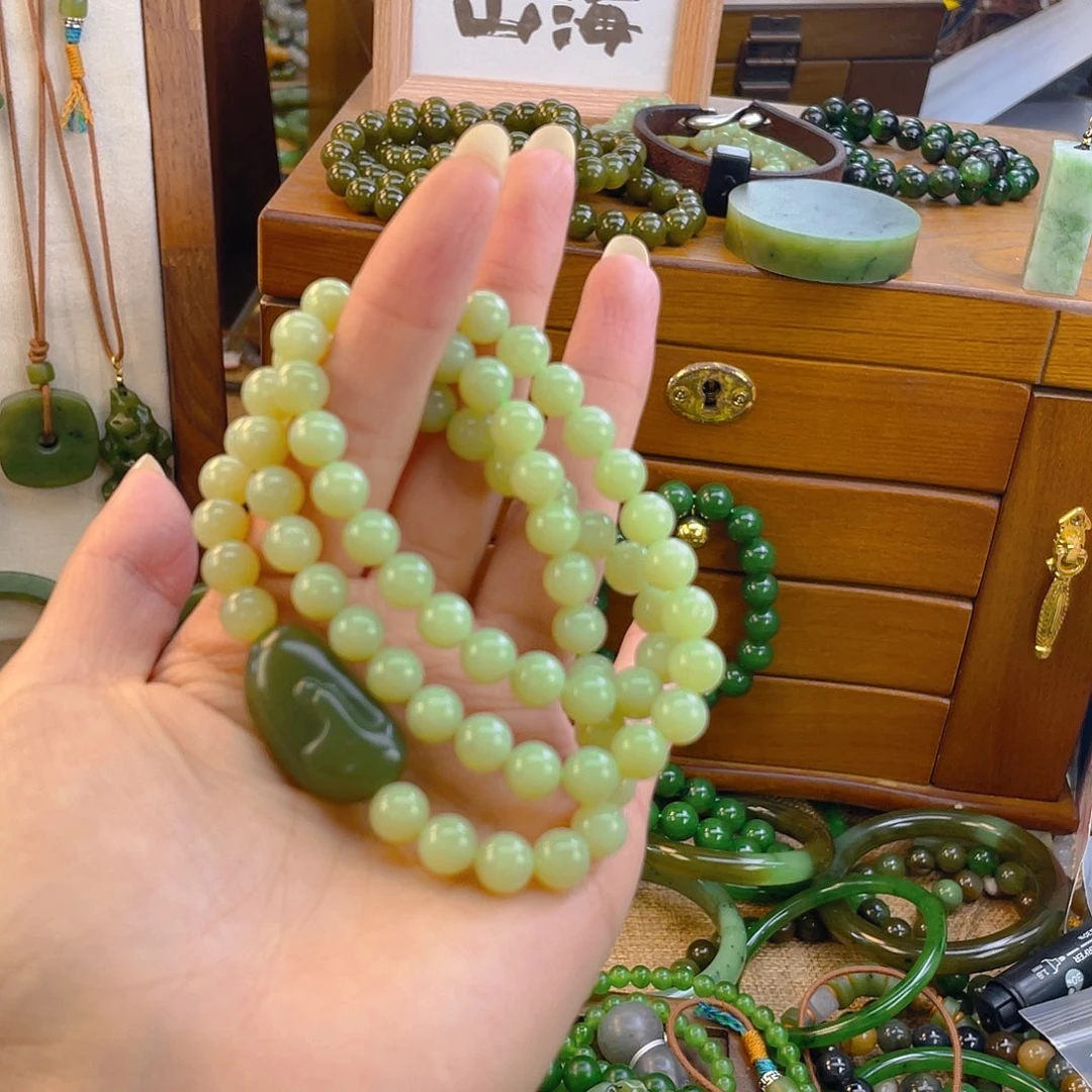 和田玉未镶嵌手链