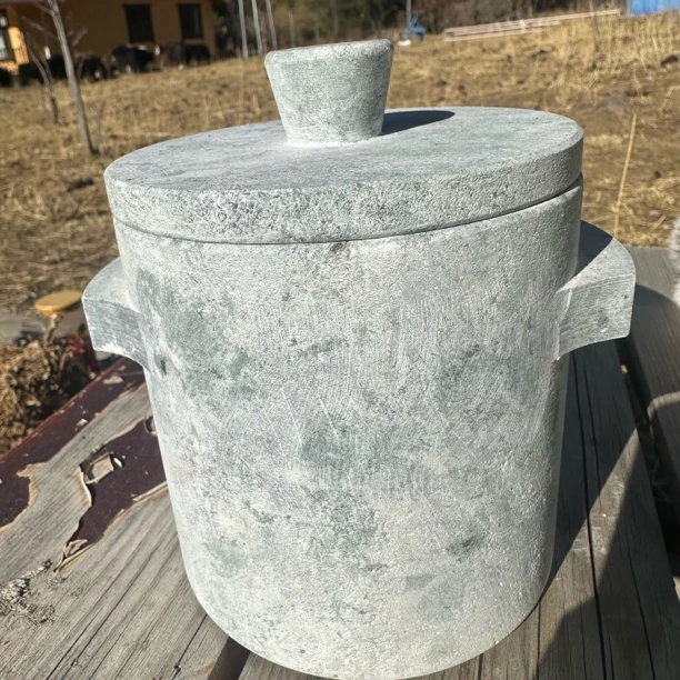 皂石锅帮辛乡西藏墨脱皂石锅小炖盅500lm