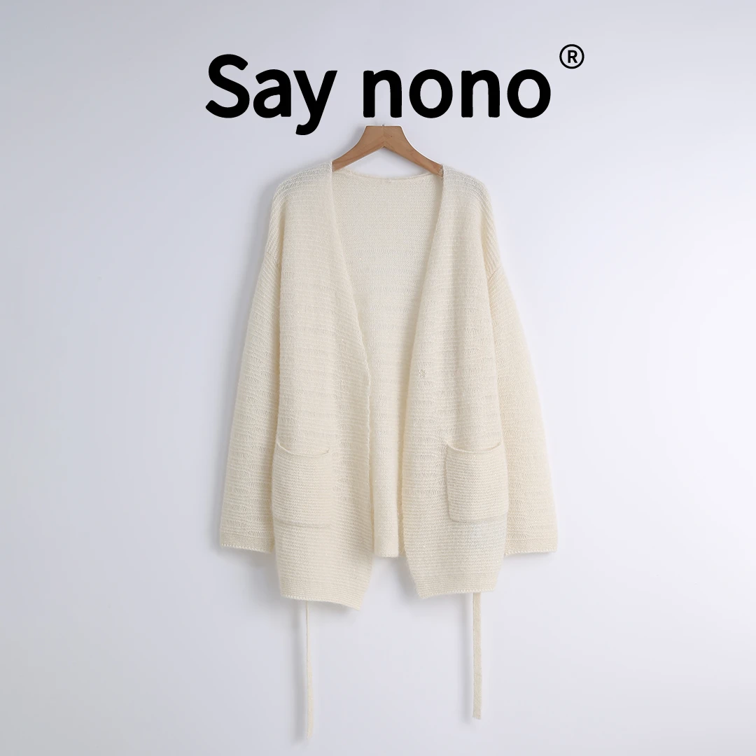 懒猫nono│Saynono 茉莉羊驼＿纯色Alpaca wool开衫外套 /SYAA3152