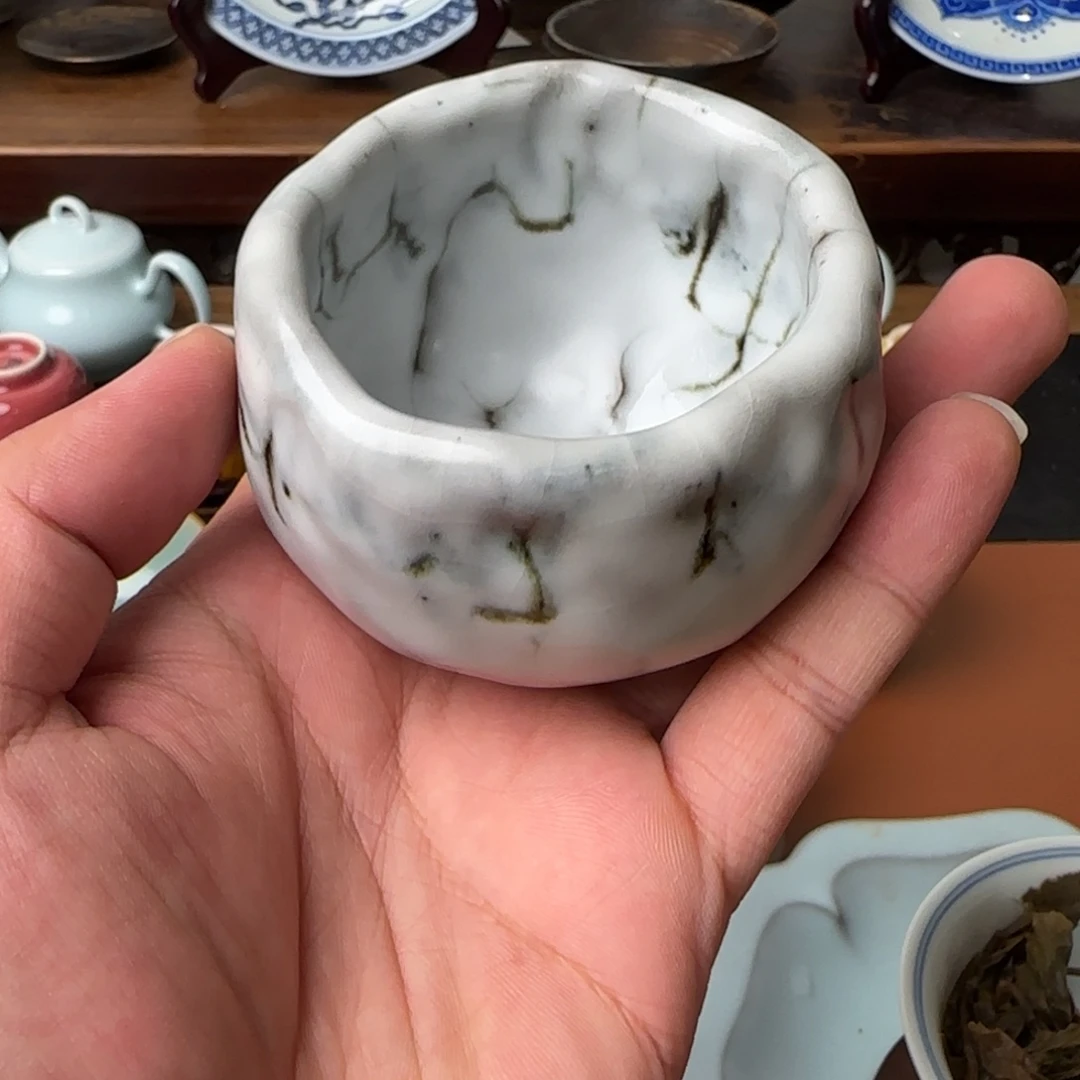 墨衍志野烧山水墨杯