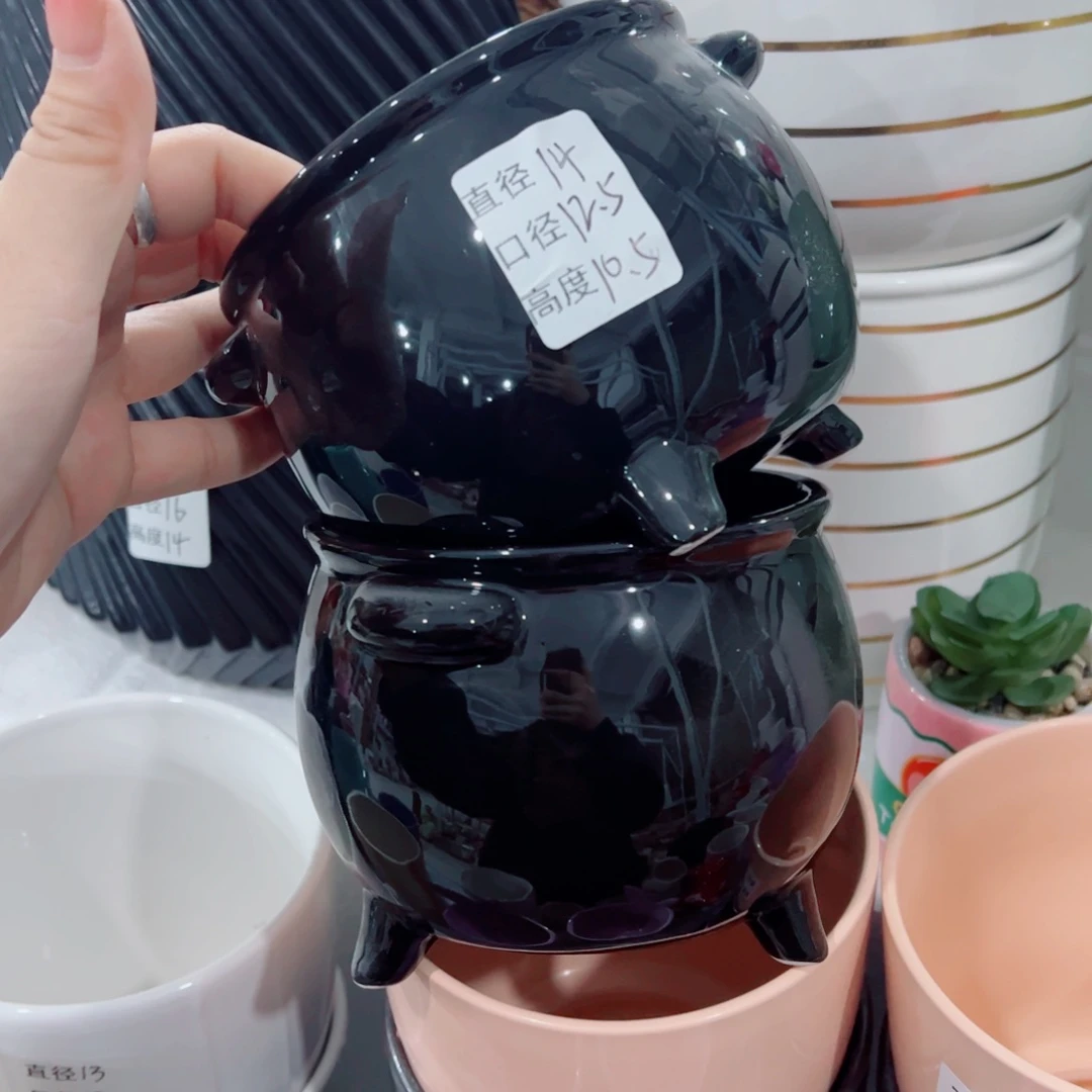 有孔，陶瓷花盆满10米包邮发货