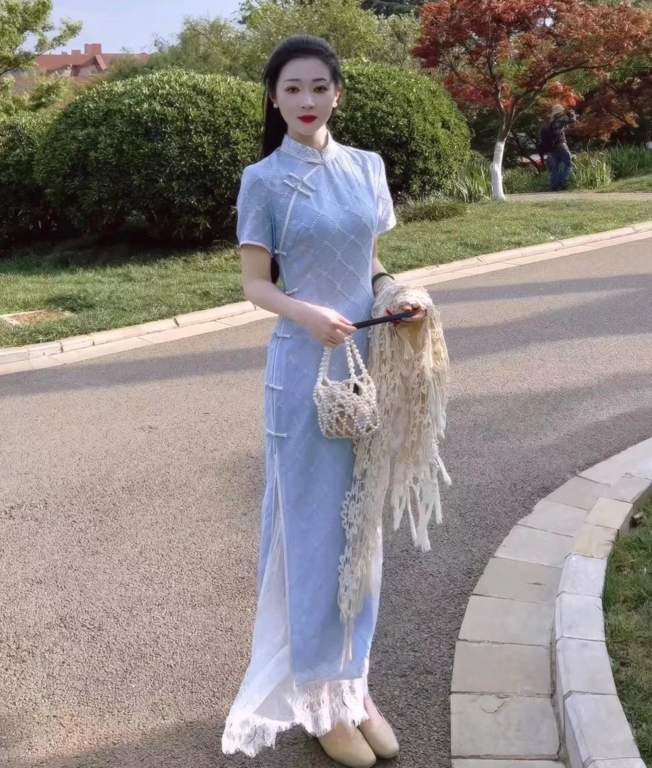【旧梦如风】高级感新中式修身旗袍女夏季2025新款气质旗袍