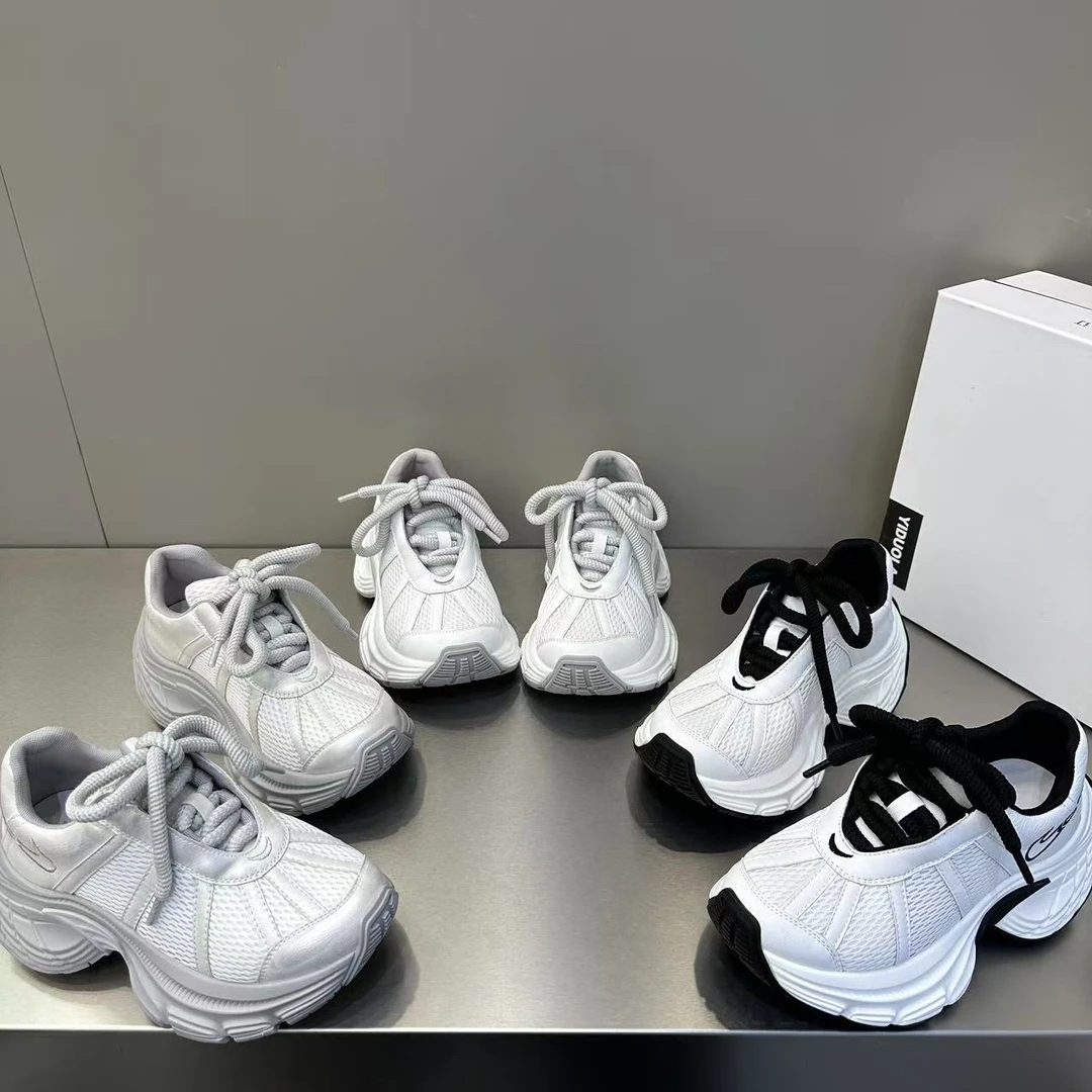 欧洲站厚底老爹鞋女2025年春季新款小个子百搭舒适休闲鞋洋气潮鞋