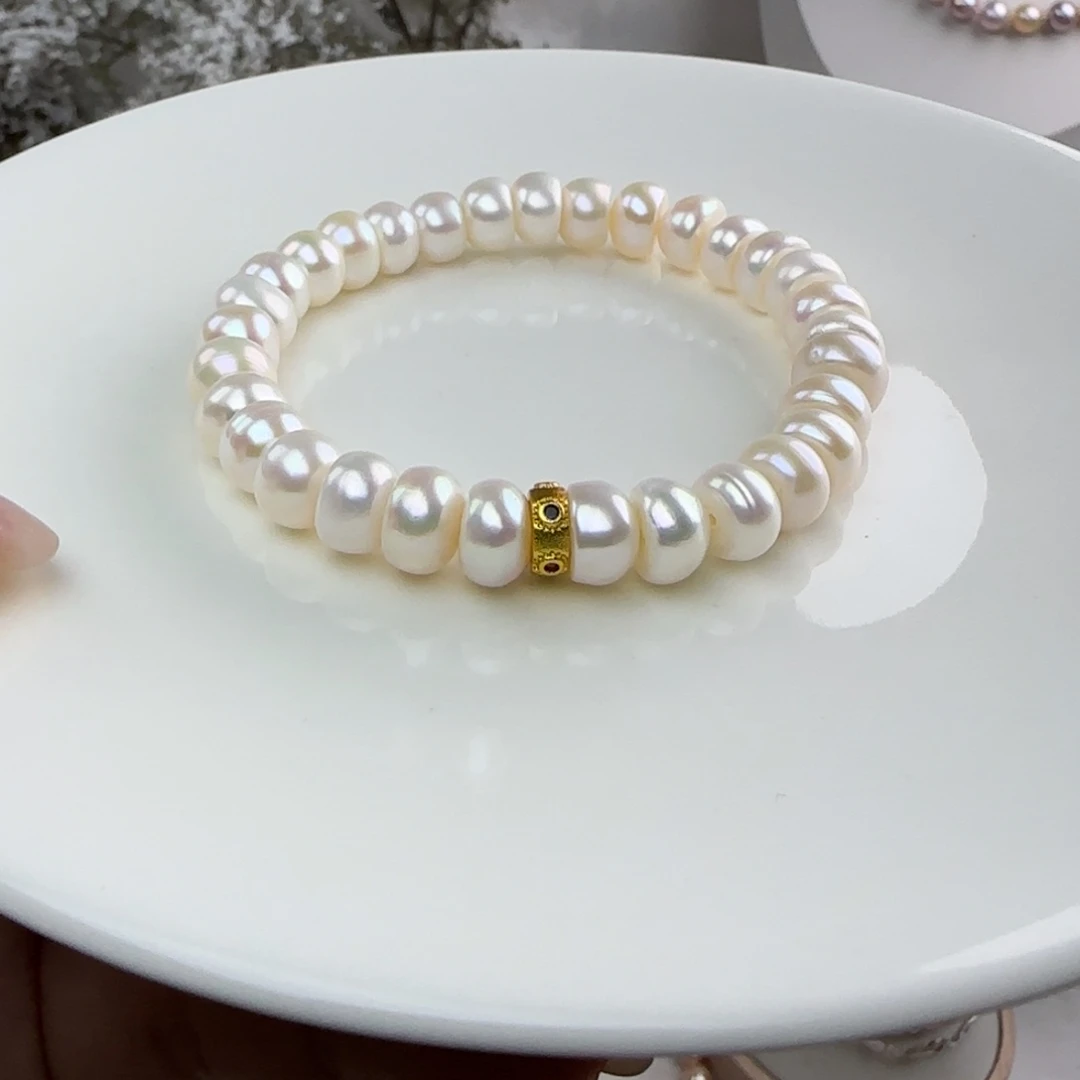 手绳未镶嵌淡水珍珠8-9mm微微瑕