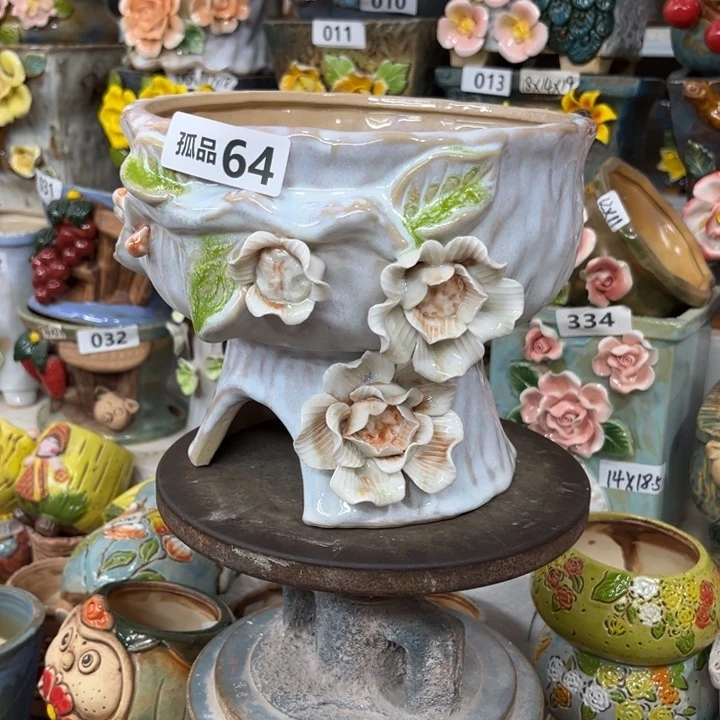 紫砂花盆粗陶材质多肉花盆