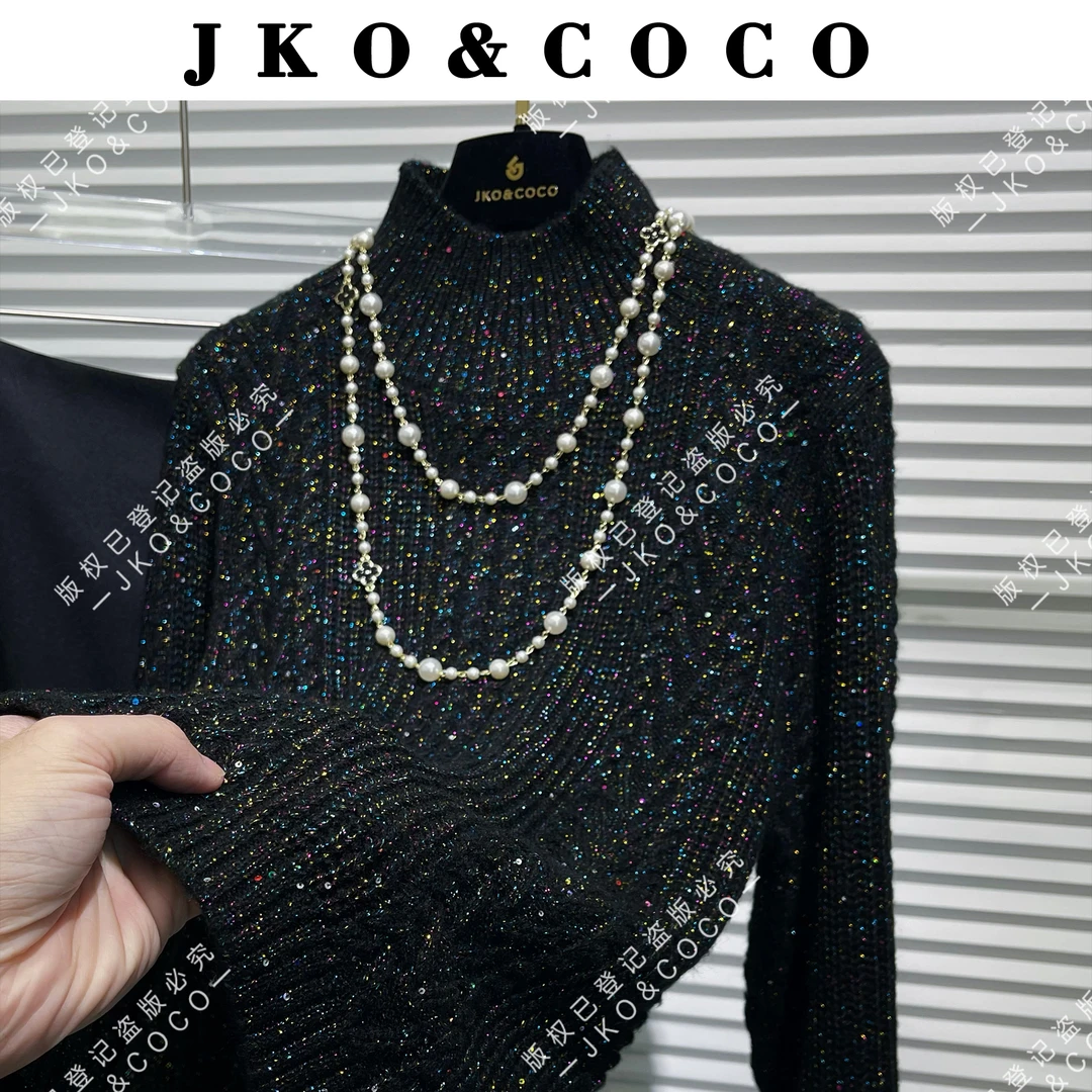 JKO&COCO【星空蜜语】保暖系列 水晶纱厚款 百搭 轻奢毛针织衫